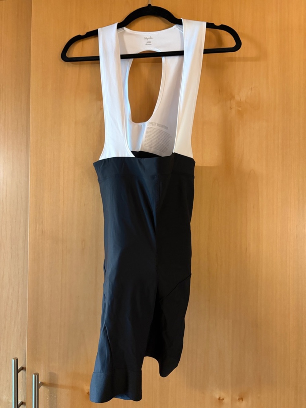 Like-New Rapha White and Black Bib Shorts